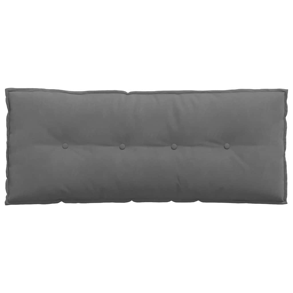 Cuscino per Schiena Grigio Scuro 120 x 50 cm