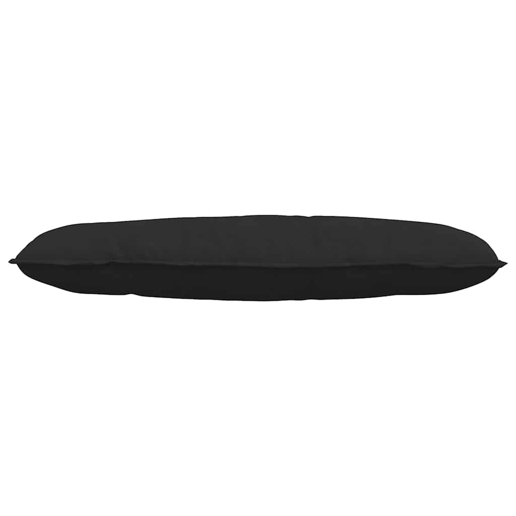 Cuscino per Schiena Nero 120 x 50 cm Tessuto in Microfibra