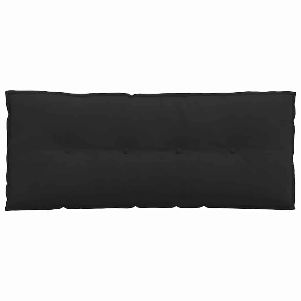 Cuscino per Schiena Nero 120 x 50 cm Tessuto in Microfibra