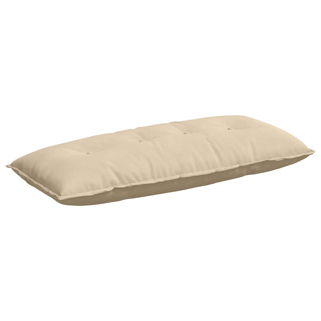 Cuscino per Schiena Crema 120 x 50 cm Tessuto in Microfibra