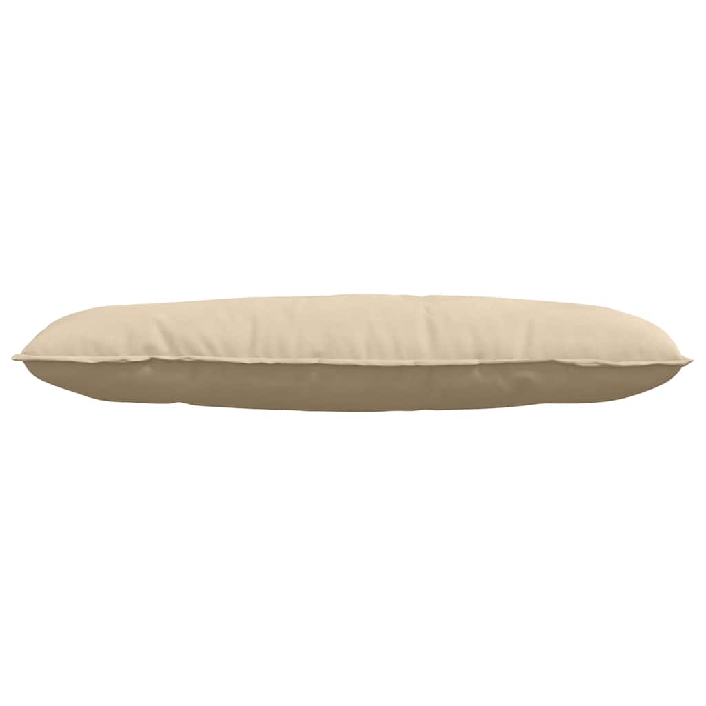 Cuscino per Schiena Crema 120 x 50 cm Tessuto in Microfibra