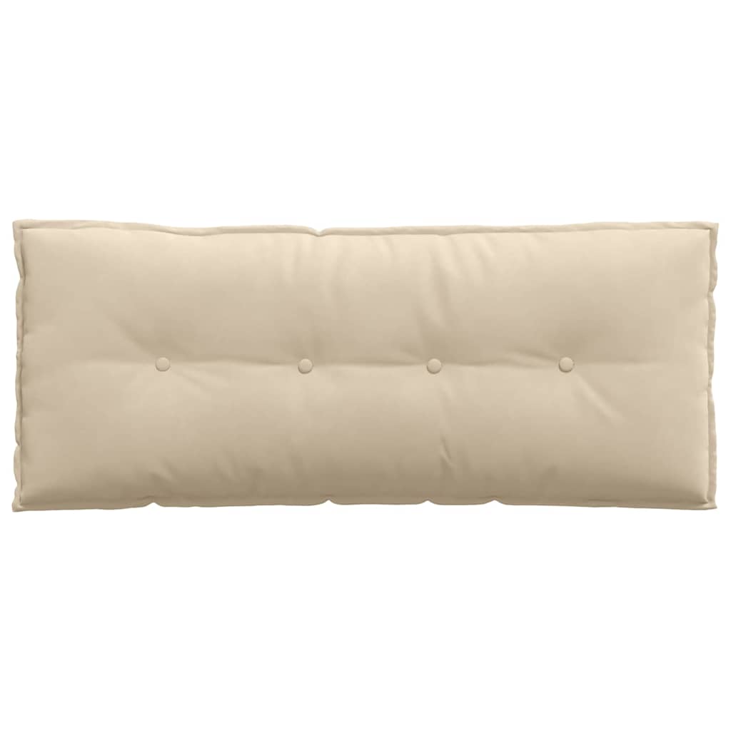 Cuscino per Schiena Crema 120 x 50 cm Tessuto in Microfibra