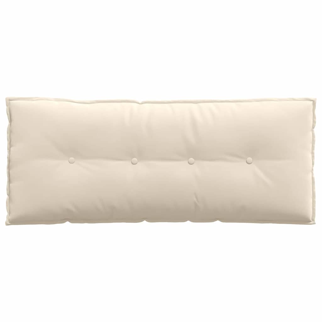 Cuscino per Schiena Beige 120 x 50 cm Tessuto in Microfibra