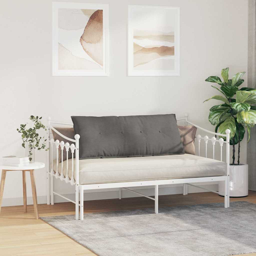 Cuscino per Schiena Grigio Chiaro 120 x 50 cm Tessuto in Cords