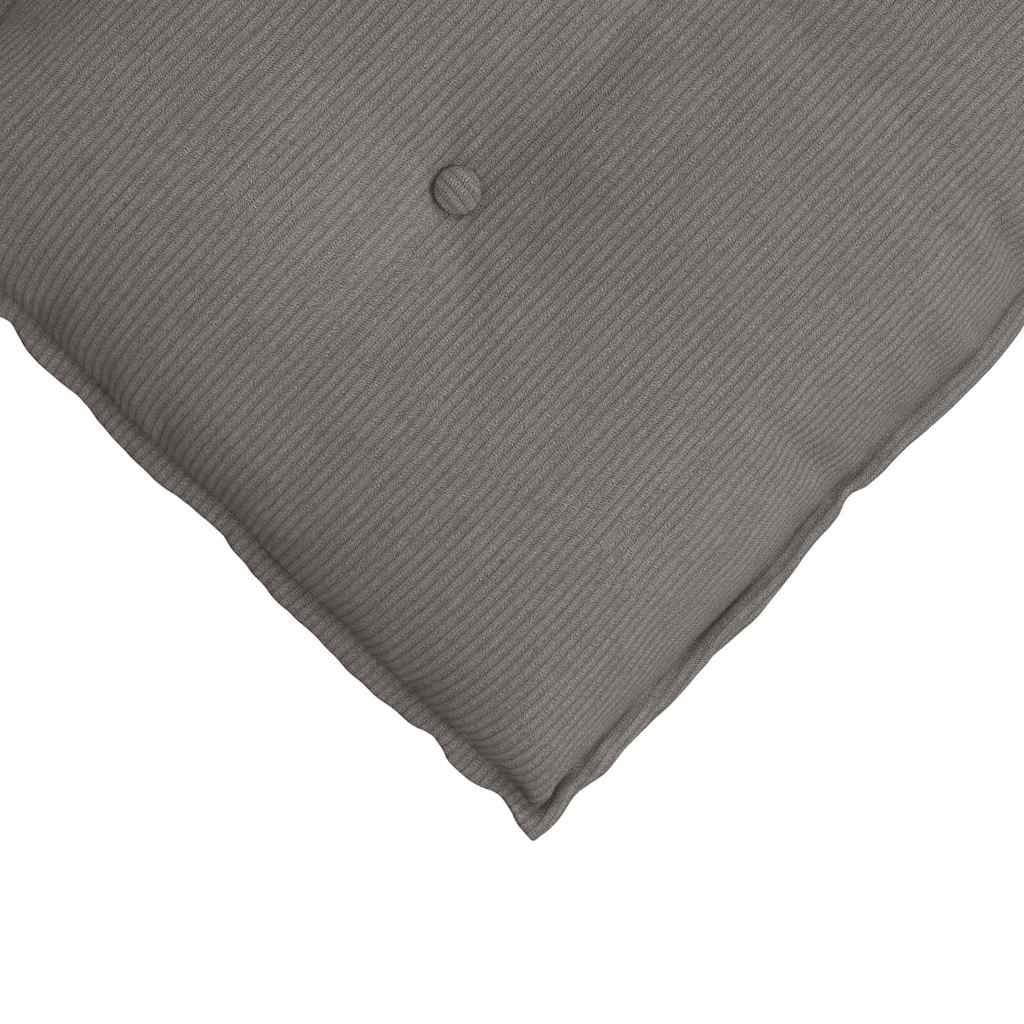 Cuscino per Schiena Grigio Chiaro 120 x 50 cm Tessuto in Cords