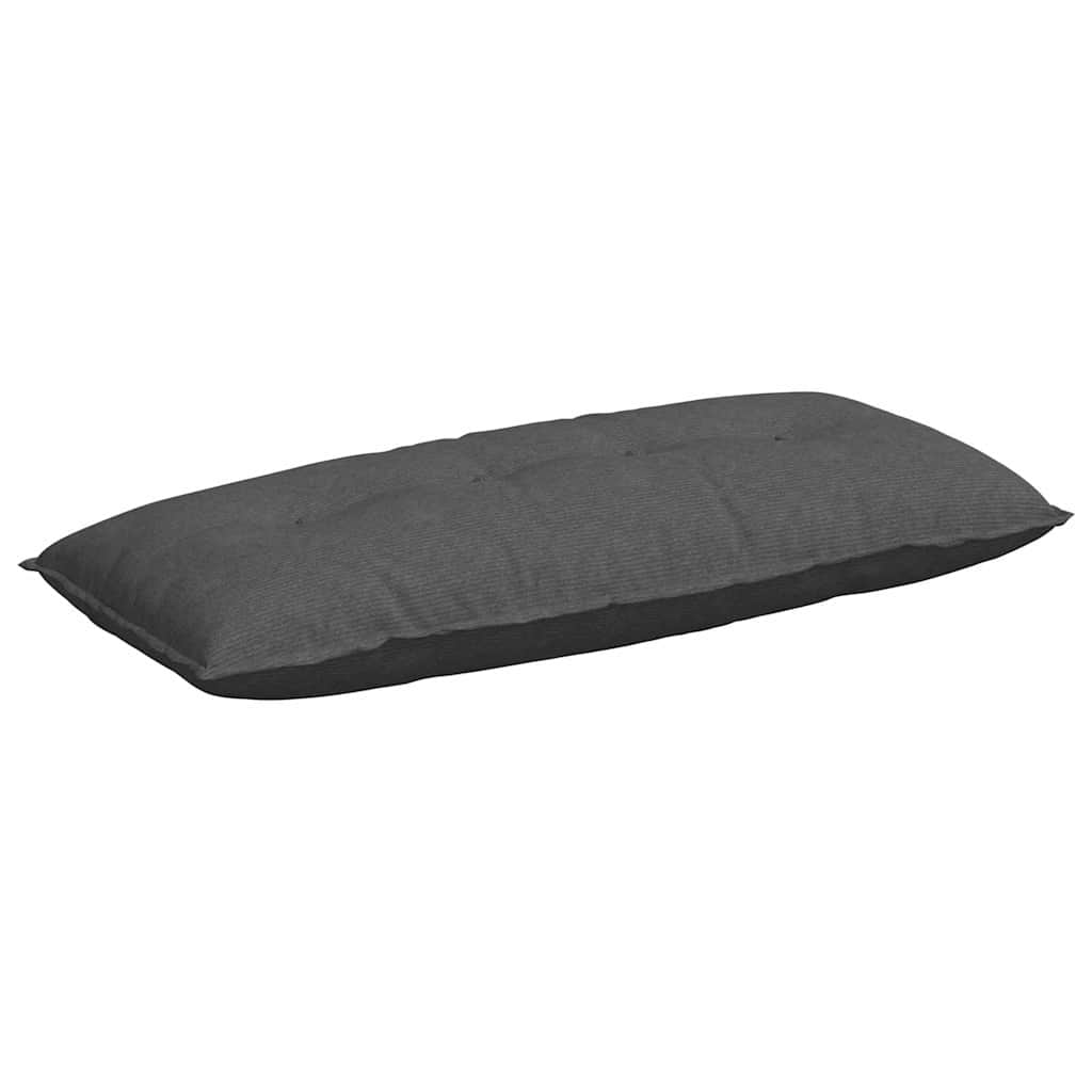 Cuscino per Schiena Grigio Scuro 120 x 50 cm Tessuto in Cords