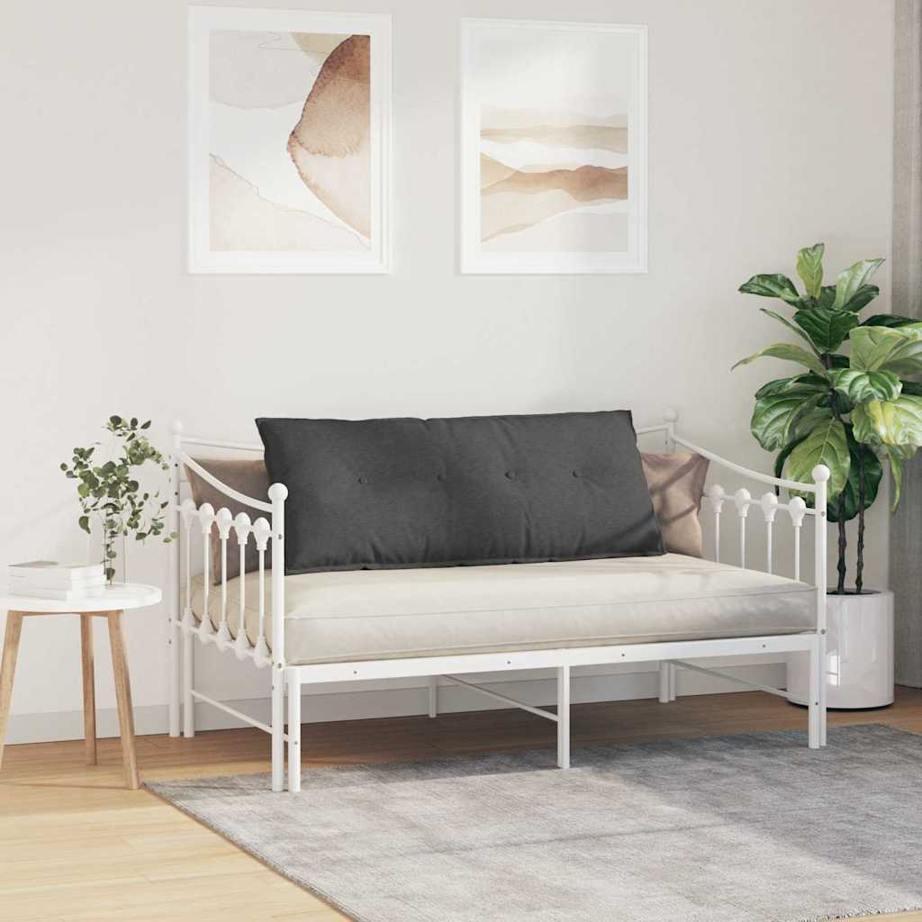 Cuscino per Schiena Grigio Scuro 120 x 50 cm Tessuto in Cords