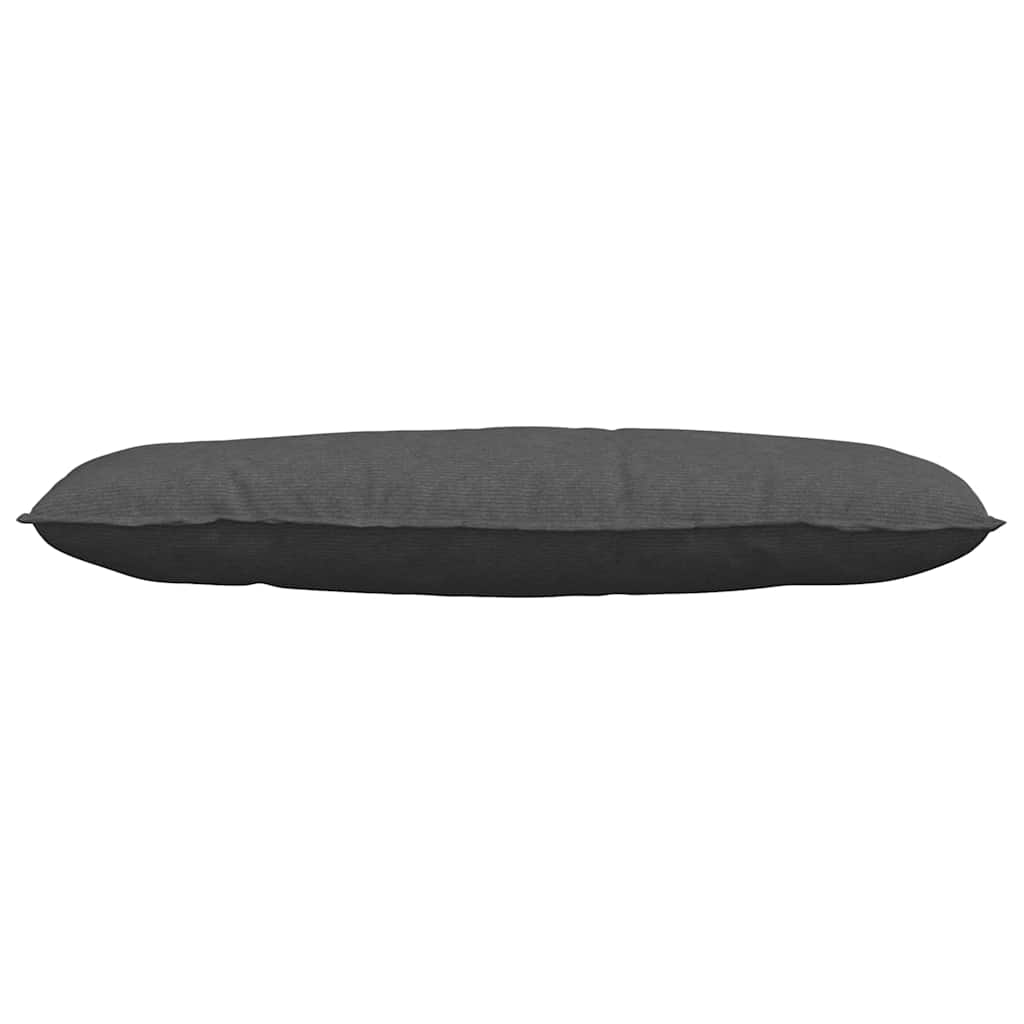 Cuscino per Schiena Grigio Scuro 120 x 50 cm Tessuto in Cords