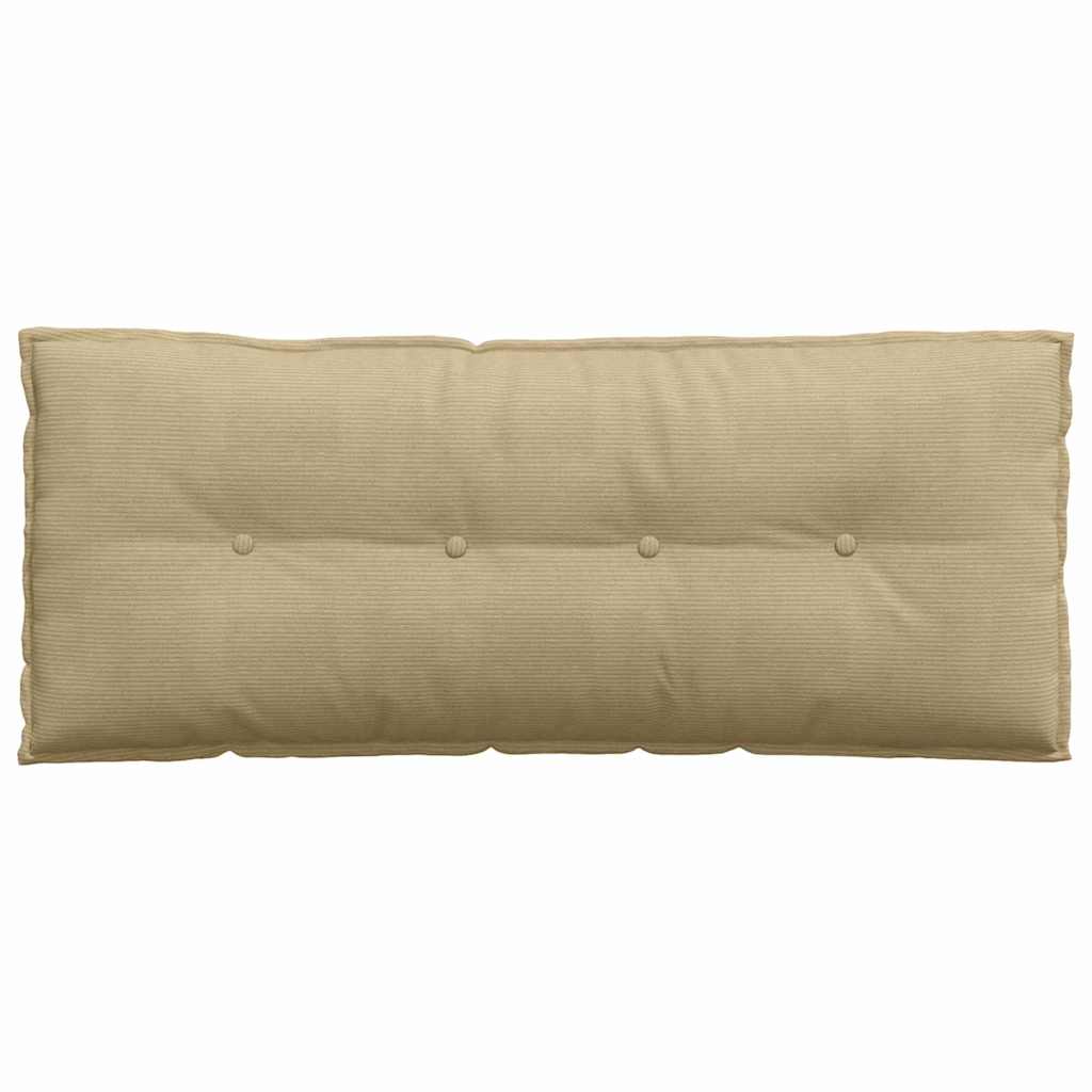 Cuscino per Schiena Grigio Verde 120 x 50 cm Tessuto in Cords