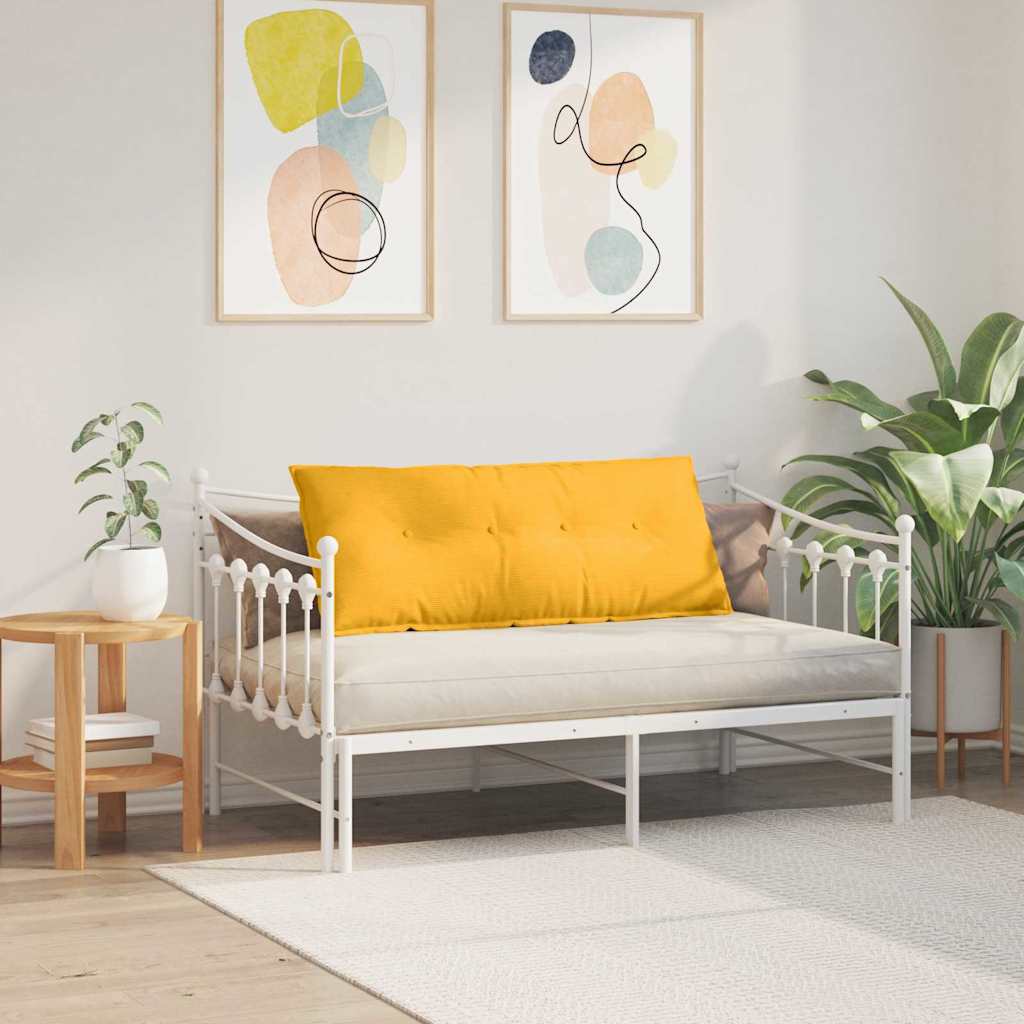 Cuscino per Schiena Giallo Chiaro 120 x 50 cm Tessuto in Cords