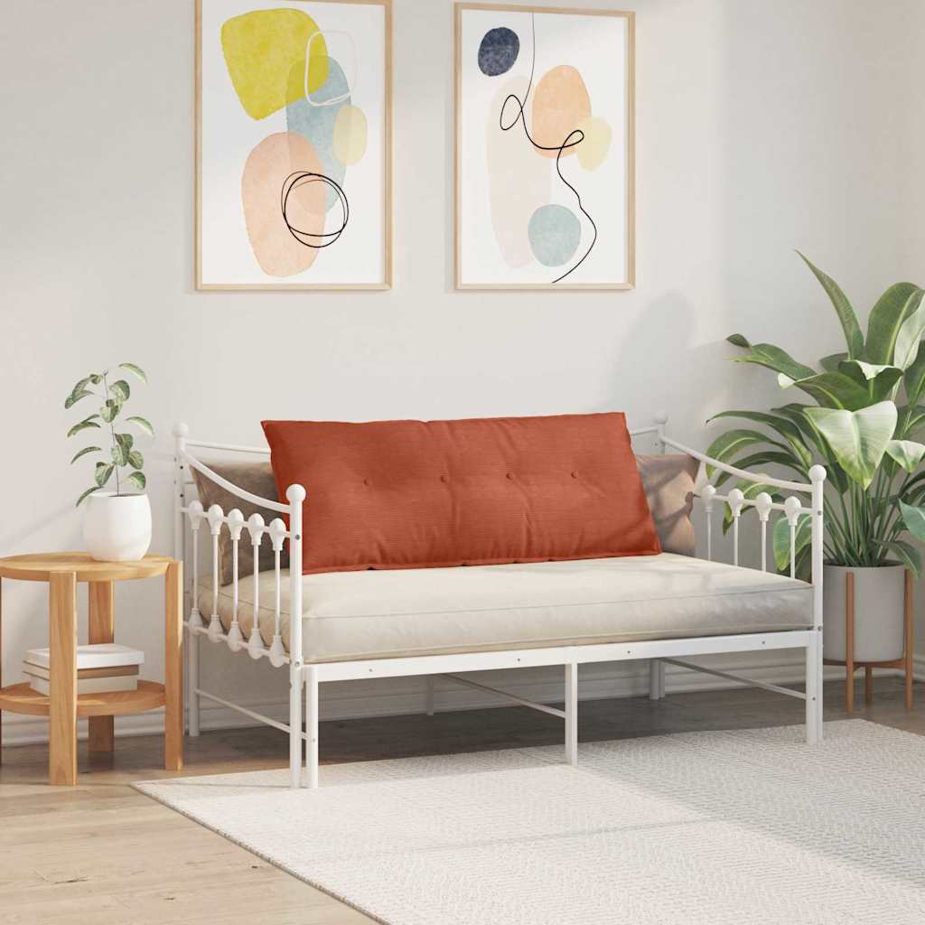 Cuscino per Schiena Rosso Arancio 120 x 50 cm Tessuto in Cords