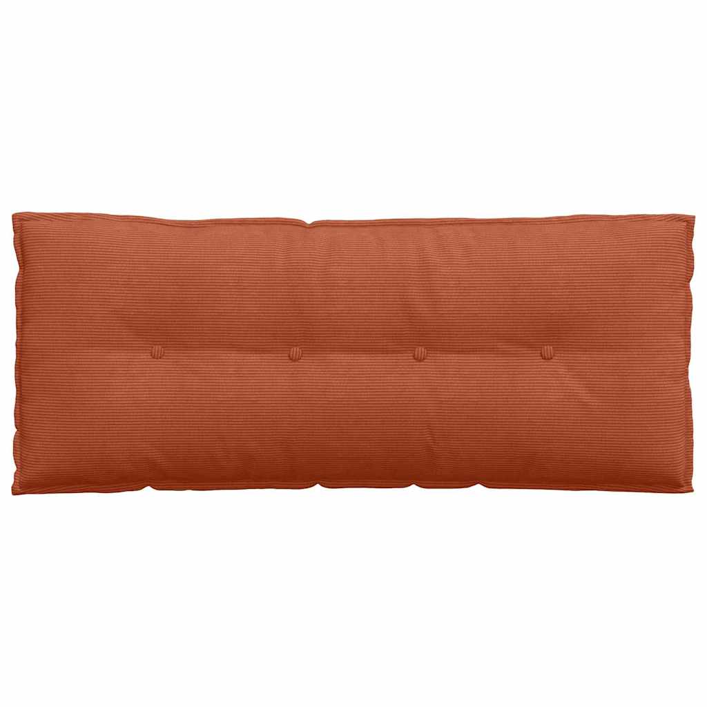 Cuscino per Schiena Rosso Arancio 120 x 50 cm Tessuto in Cords