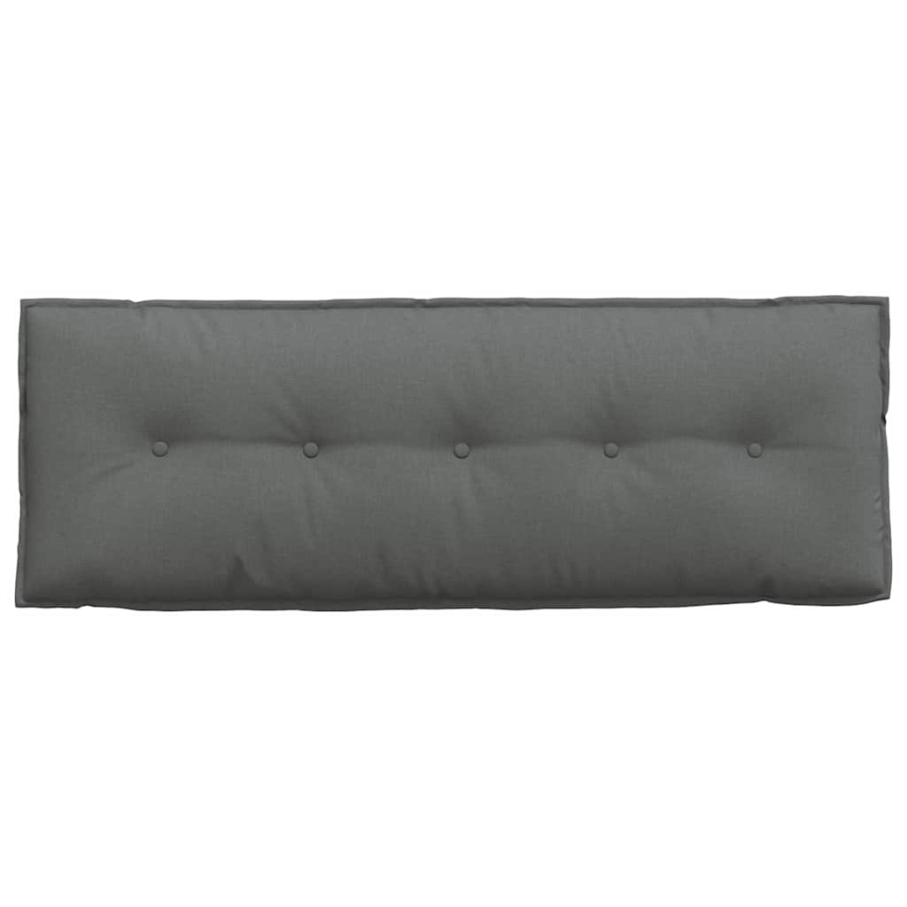 Cuscino per Schiena Grigio scuro 140 x 19 x 50 cm Tessuto
