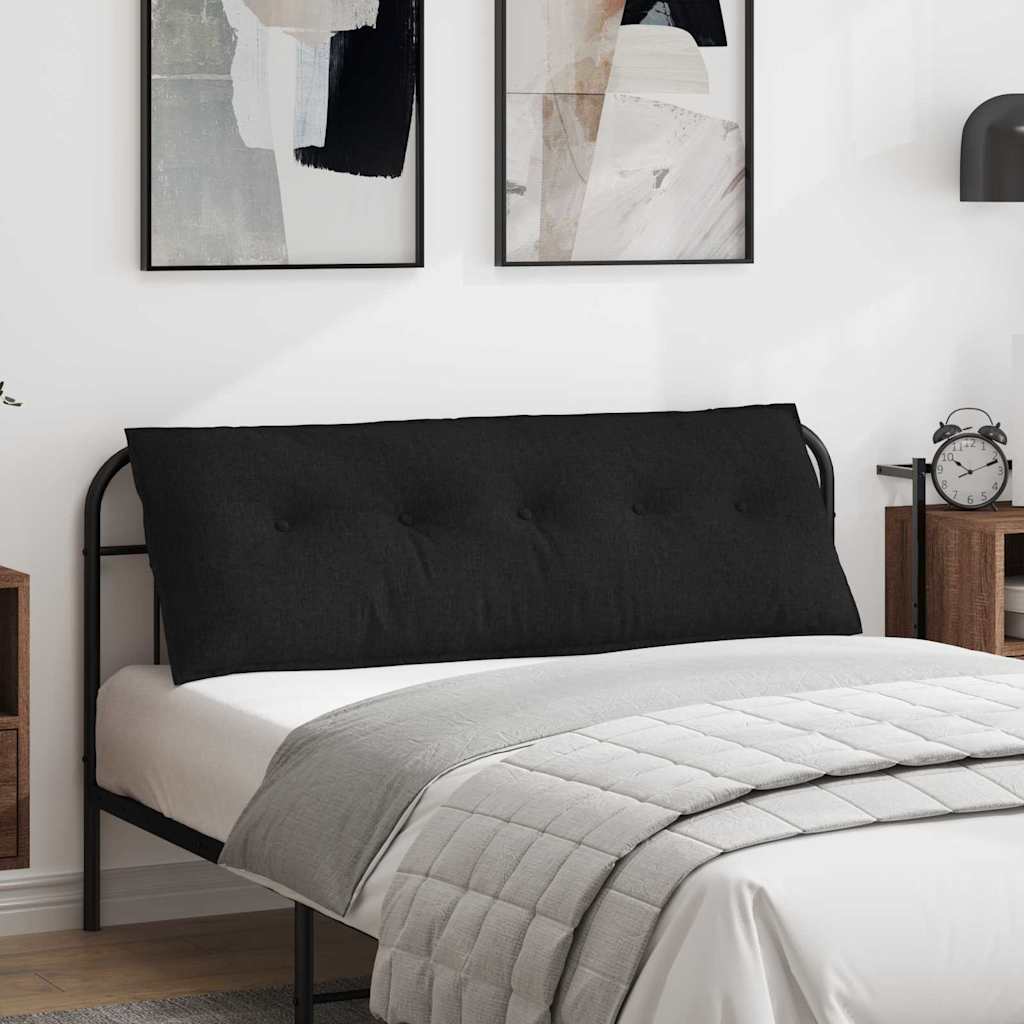Cuscino per Schiena Nero 140 x 19 x 50 cm Tessuto