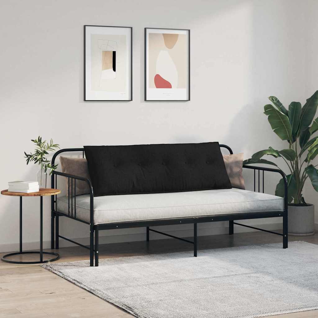 Cuscino per Schiena Nero 140 x 19 x 50 cm Tessuto