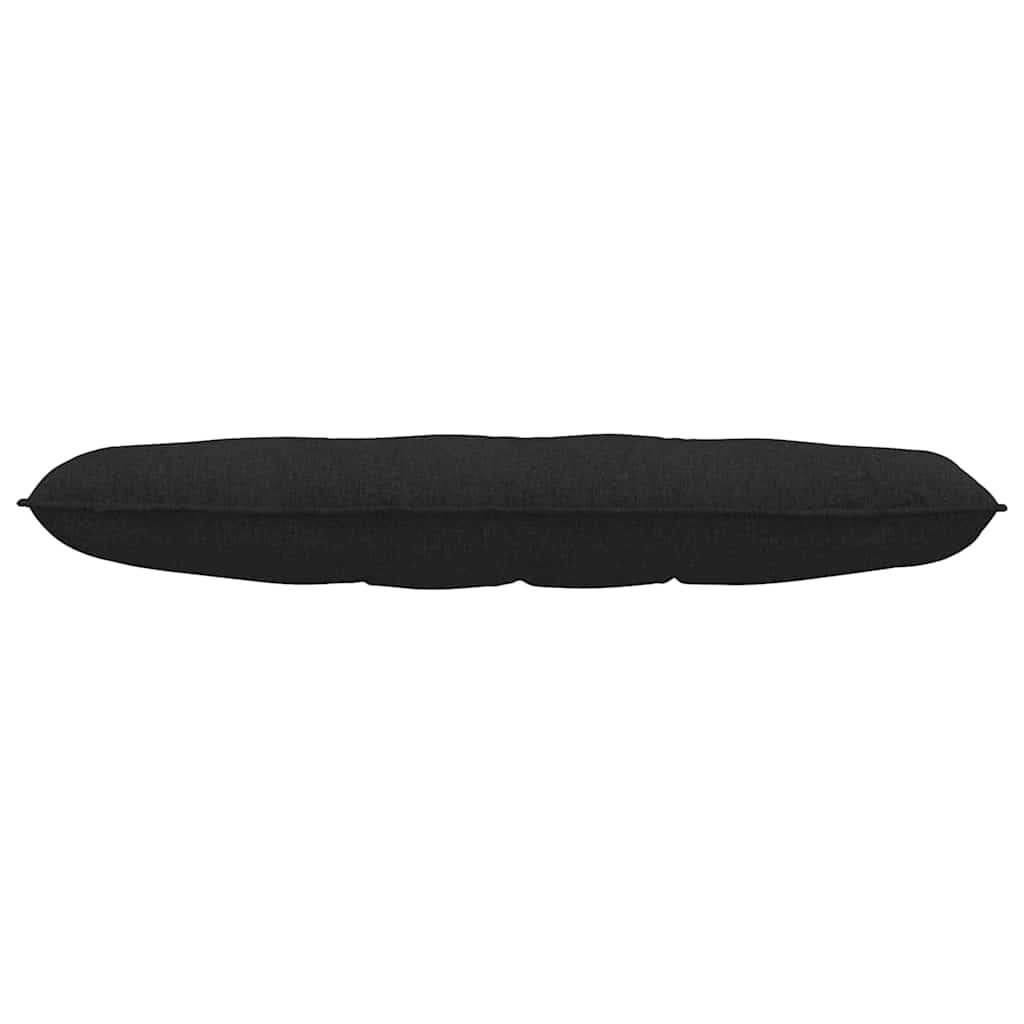 Cuscino per Schiena Nero 140 x 19 x 50 cm Tessuto