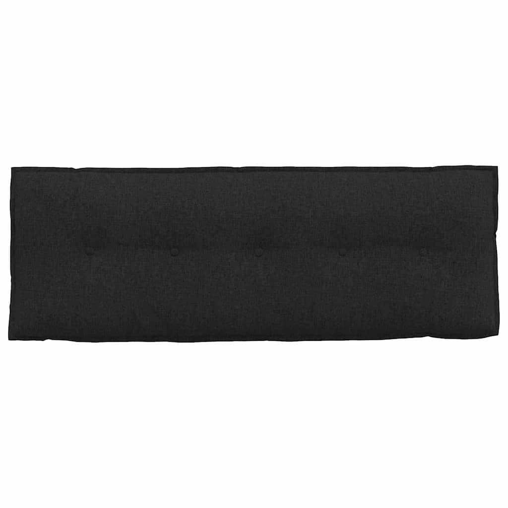 Cuscino per Schiena Nero 140 x 19 x 50 cm Tessuto