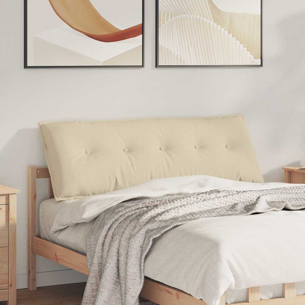 Cuscino per Schiena Crema 140 x 19 x 50 cm Tessuto