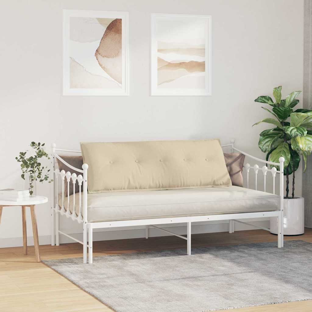 Cuscino per Schiena Crema 140 x 19 x 50 cm Tessuto