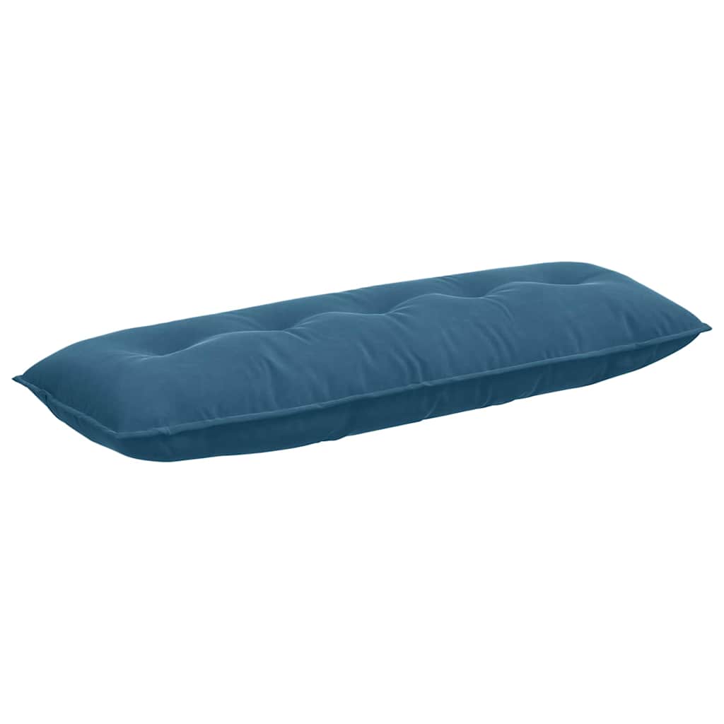 Cuscino per Schiena Blu 140 x 50 cm Tessuto in Cords