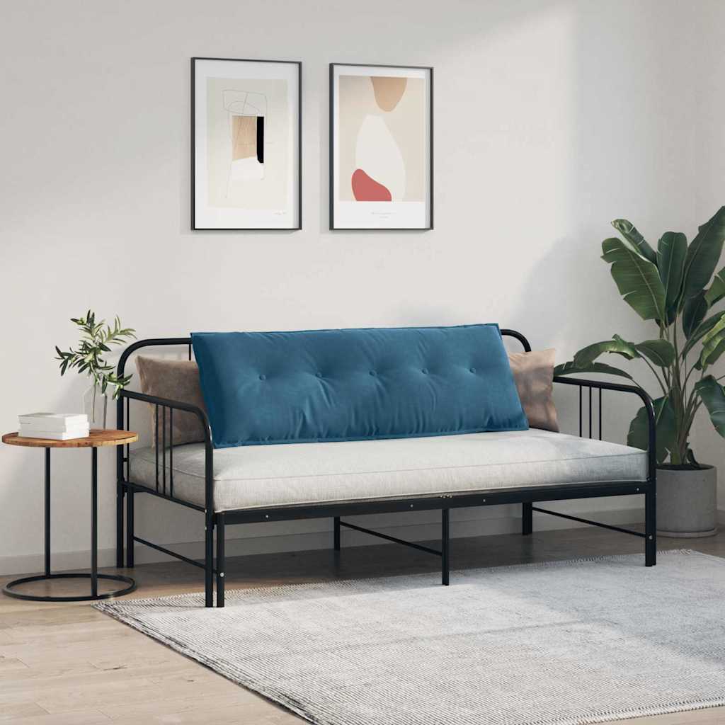 Cuscino per Schiena Blu 140 x 50 cm Tessuto in Cords