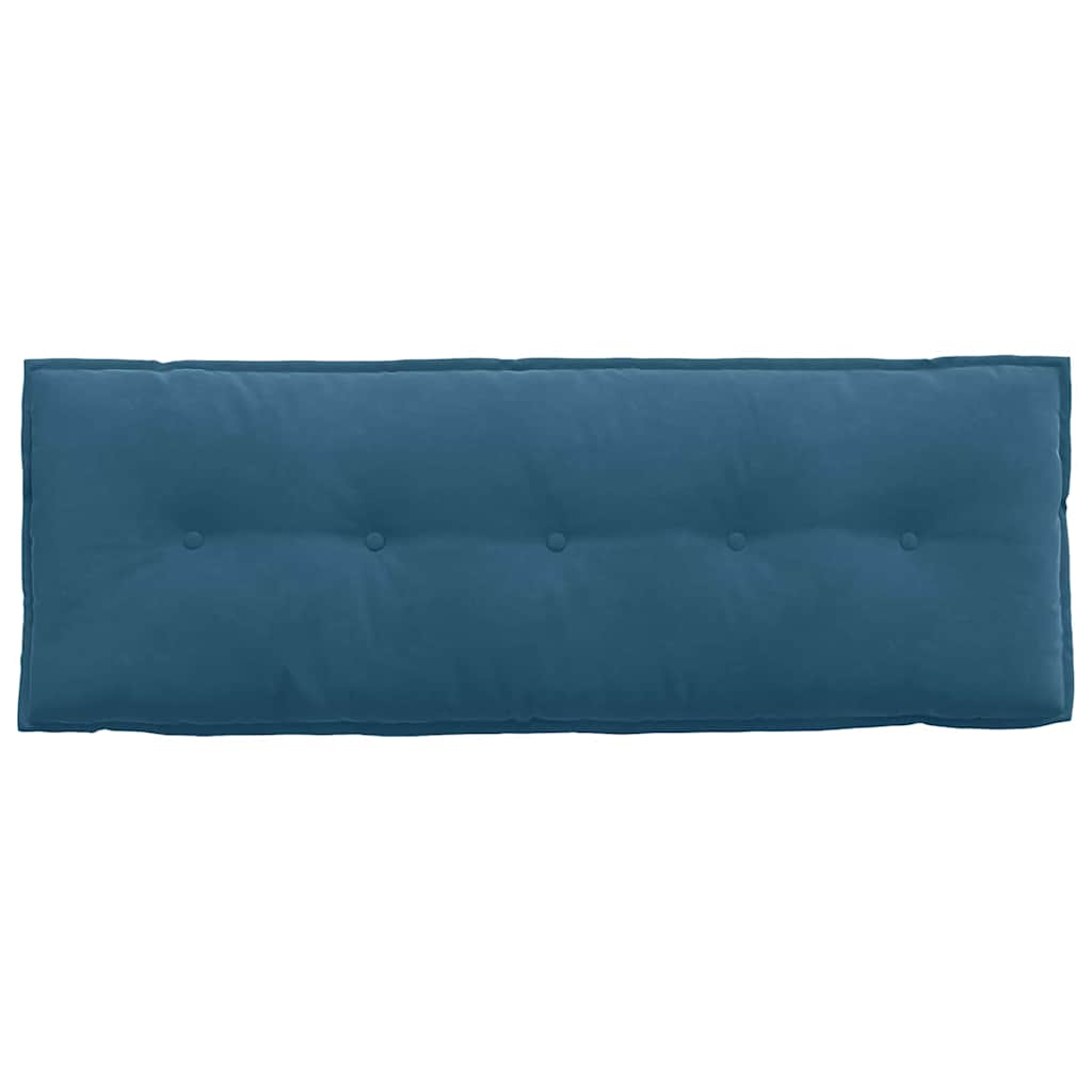 Cuscino per Schiena Blu 140 x 50 cm Tessuto in Cords