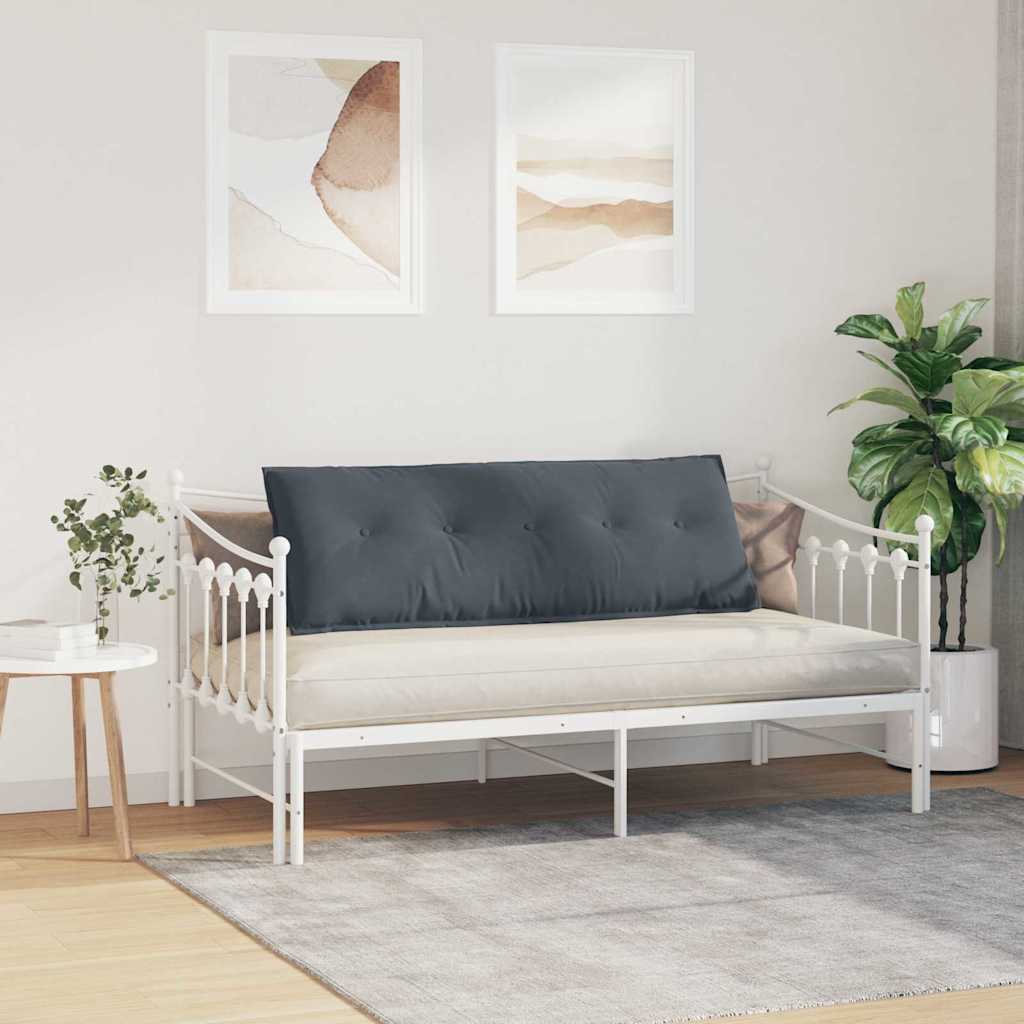 Cuscino per Schiena Grigio Scuro 140 x 50 cm Tessuto in Cords