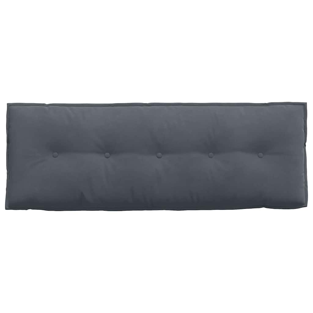 Cuscino per Schiena Grigio Scuro 140 x 50 cm Tessuto in Cords