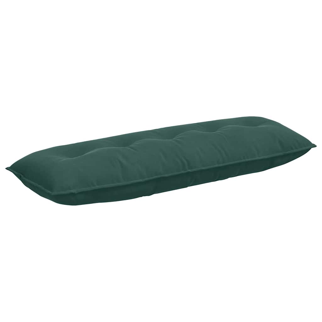 Cuscino per Schiena Verde Scuro 140 x 50 cm Tessuto in Cords