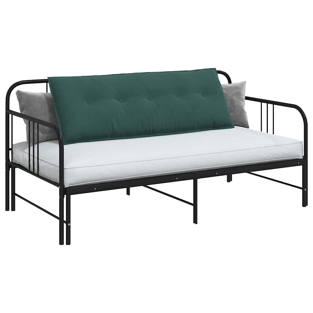 Cuscino per Schiena Verde Scuro 140 x 50 cm Tessuto in Cords