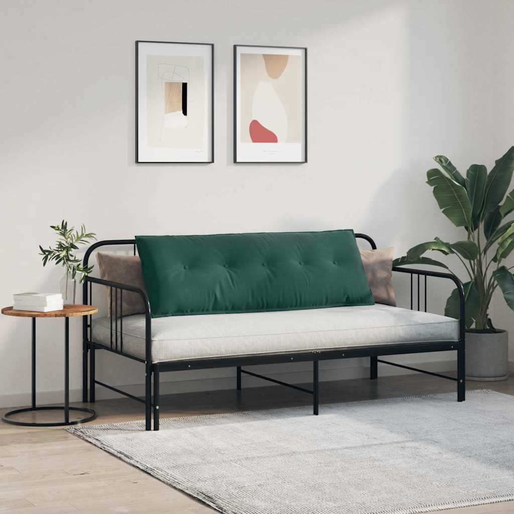 Cuscino per Schiena Verde Scuro 140 x 50 cm Tessuto in Cords