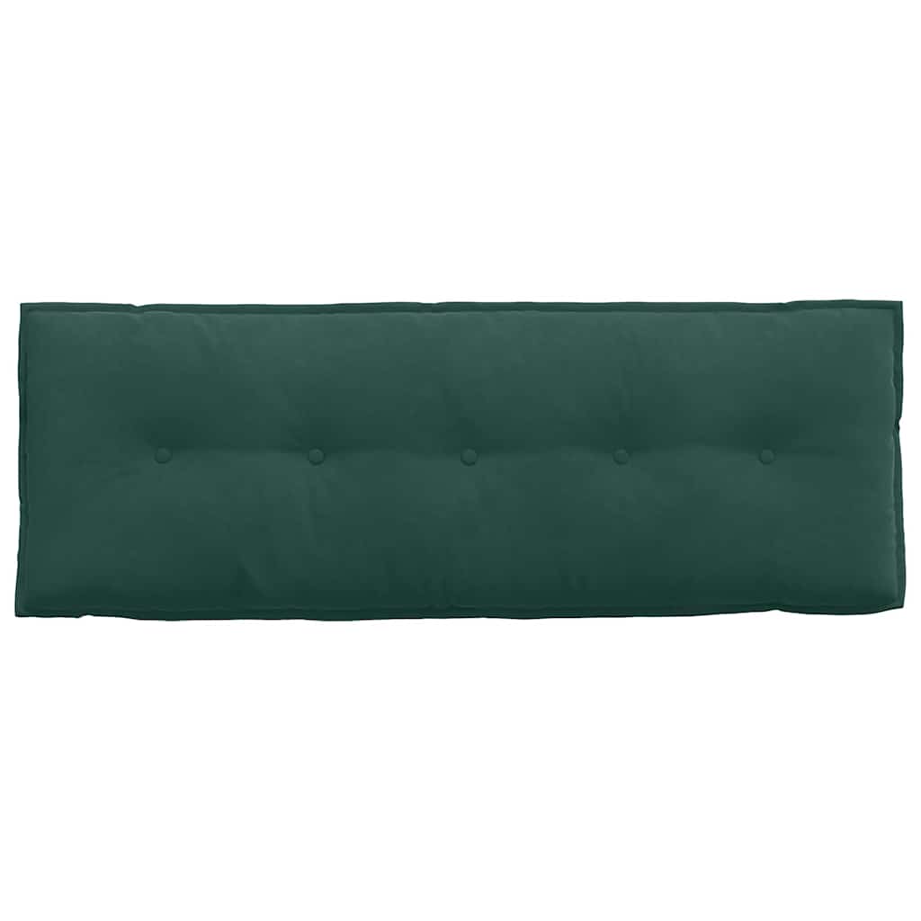 Cuscino per Schiena Verde Scuro 140 x 50 cm Tessuto in Cords