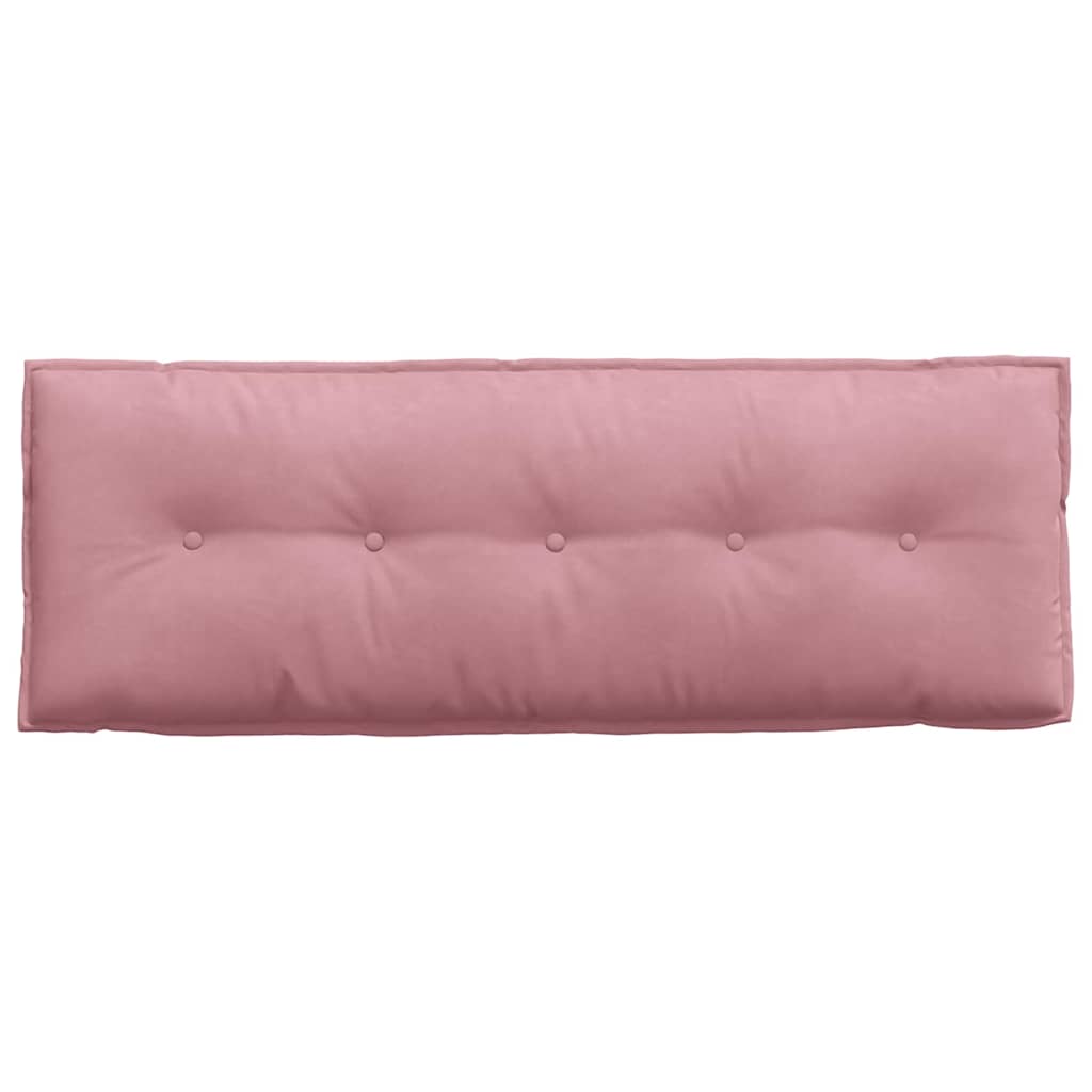 Cuscino per Schiena Rosa 140 x 50 cm Tessuto in Cords