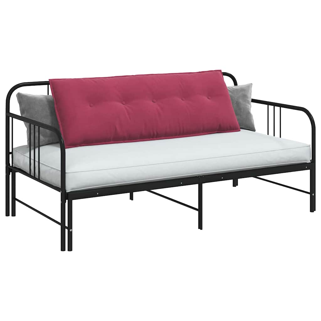 Cuscino per Schiena Rosso Vino 140 x 50 cm Tessuto in Cords