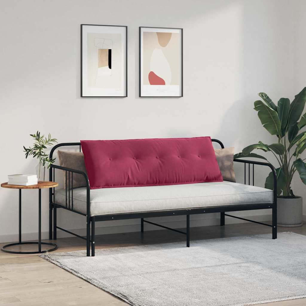 Cuscino per Schiena Rosso Vino 140 x 50 cm Tessuto in Cords