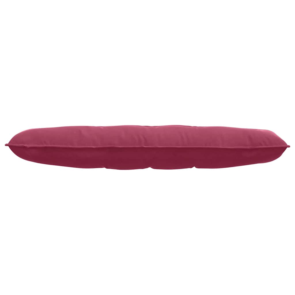 Cuscino per Schiena Rosso Vino 140 x 50 cm Tessuto in Cords