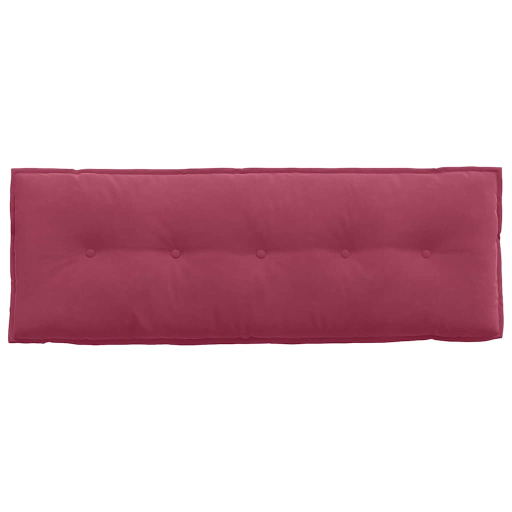 Cuscino per Schiena Rosso Vino 140 x 50 cm Tessuto in Cords
