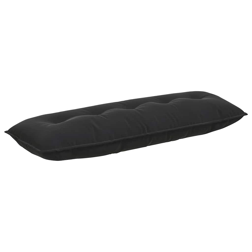Cuscino per Schiena Nero 140 x 50 cm Tessuto in Cords
