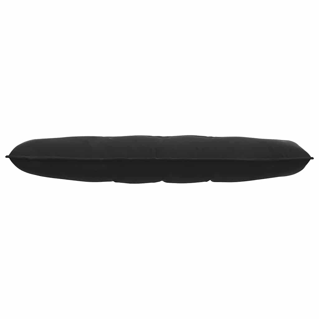 Cuscino per Schiena Nero 140 x 50 cm Tessuto in Cords