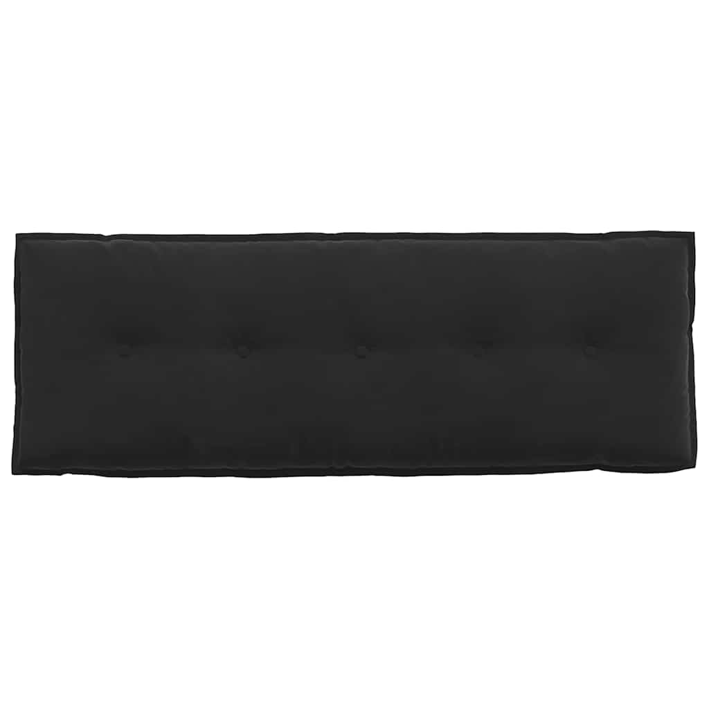 Cuscino per Schiena Nero 140 x 50 cm Tessuto in Cords