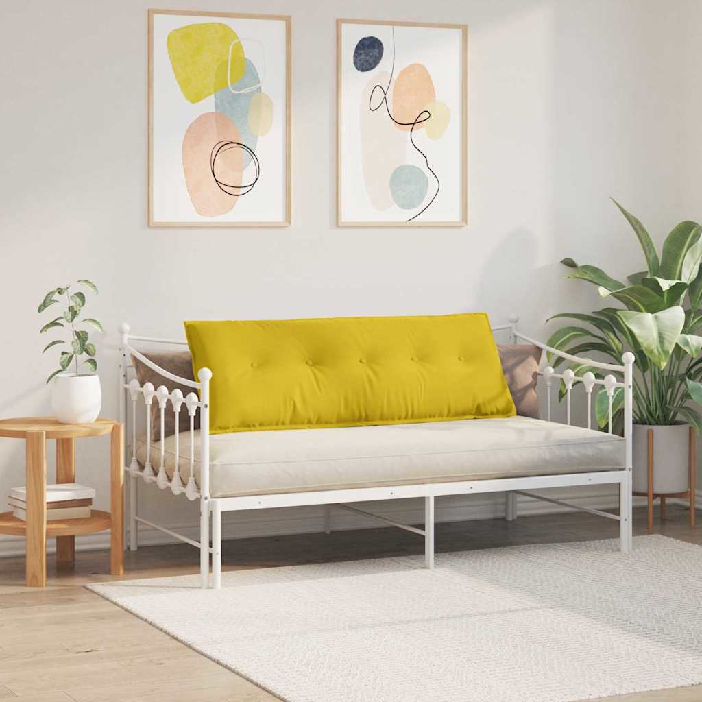 Cuscino per Schiena Giallo 140 x 50 cm Tessuto in Cords
