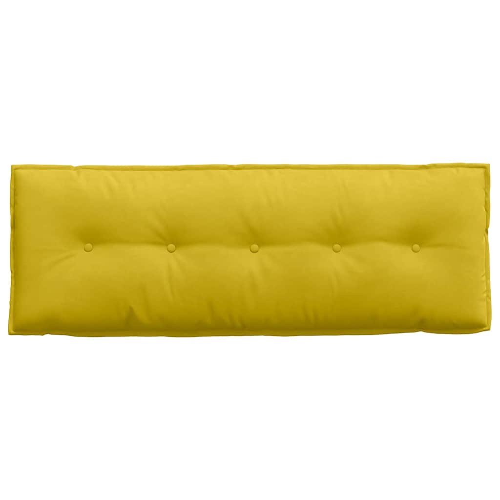 Cuscino per Schiena Giallo 140 x 50 cm Tessuto in Cords