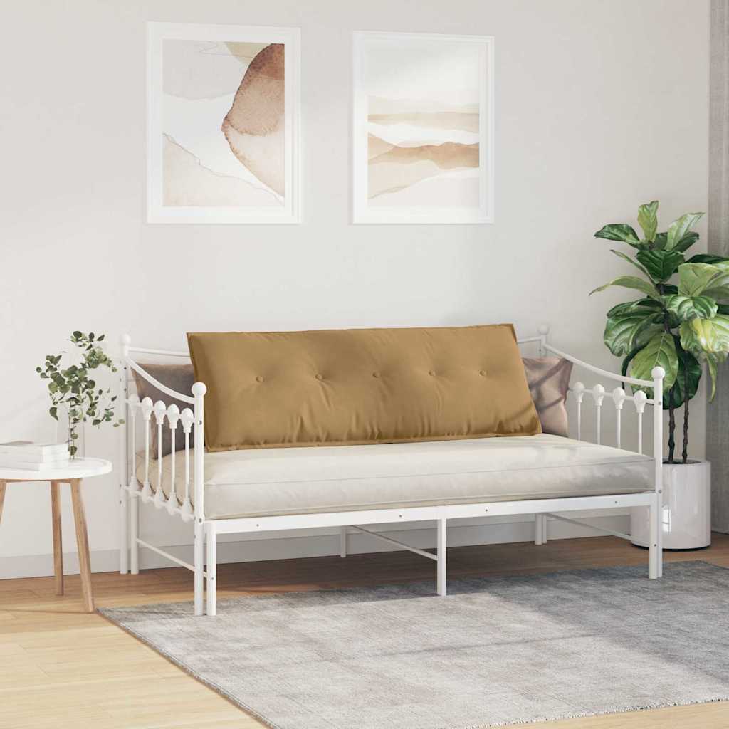 Cuscino per Schiena Marrone 140 x 50 cm Tessuto in Cords