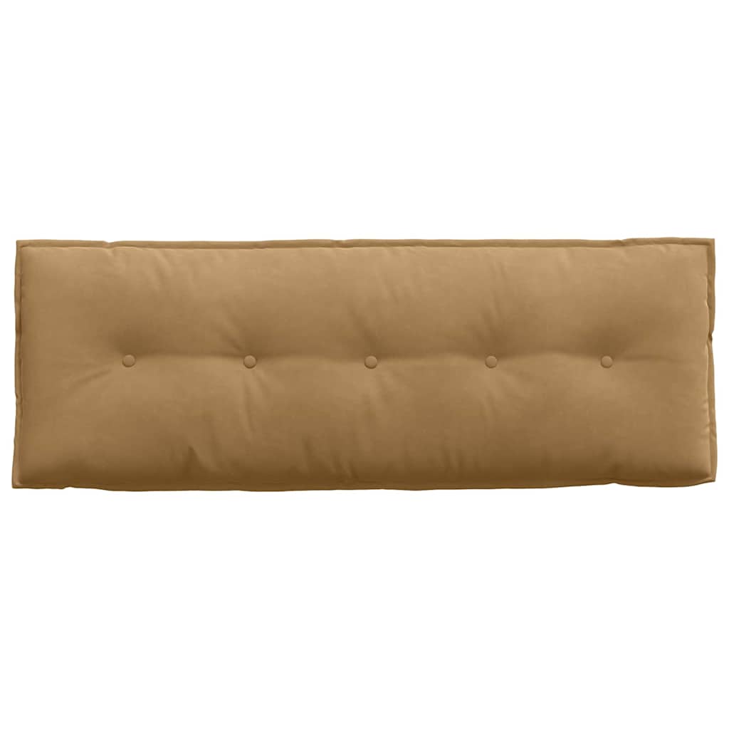 Cuscino per Schiena Marrone 140 x 50 cm Tessuto in Cords