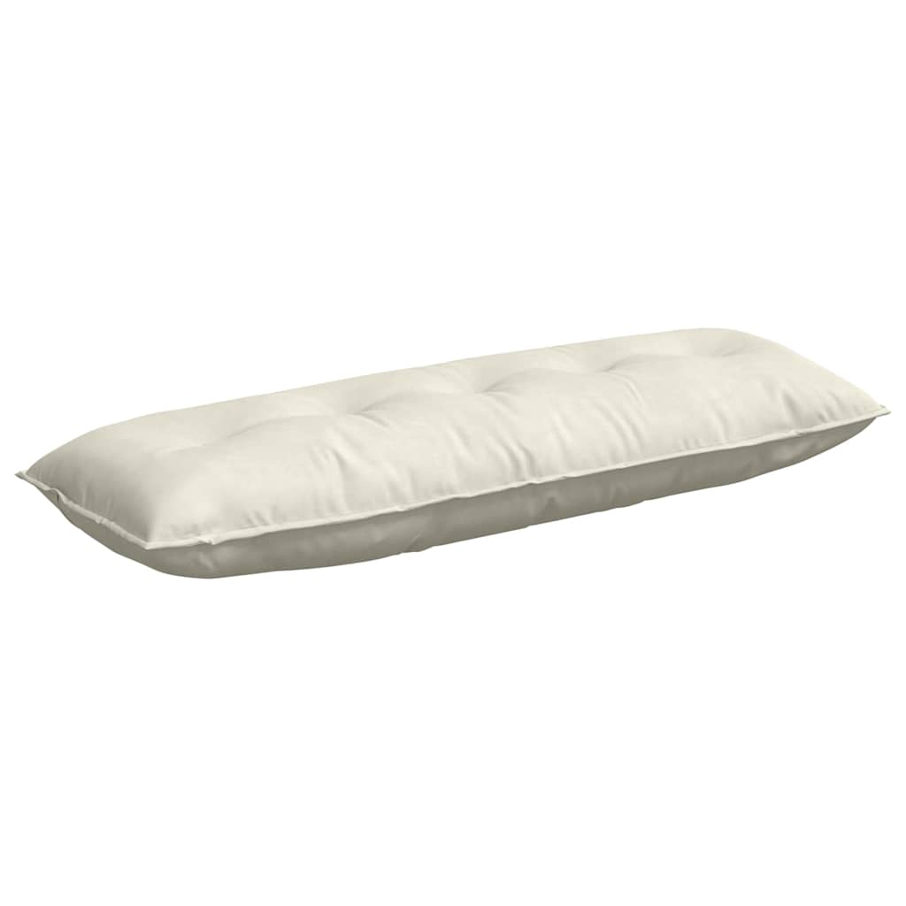 Cuscino per Schiena Crema 140 x 50 cm Tessuto in Cords