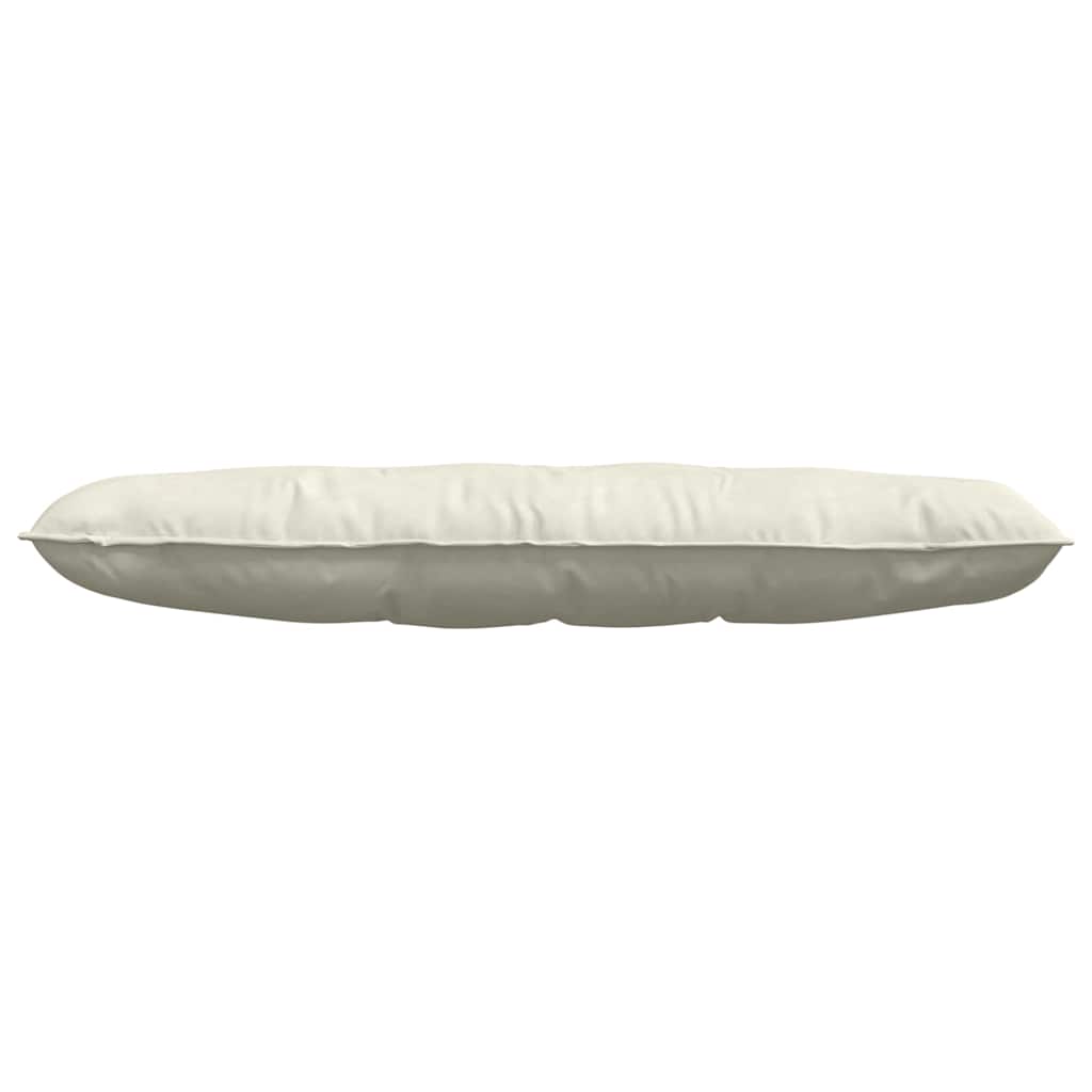 Cuscino per Schiena Crema 140 x 50 cm Tessuto in Cords