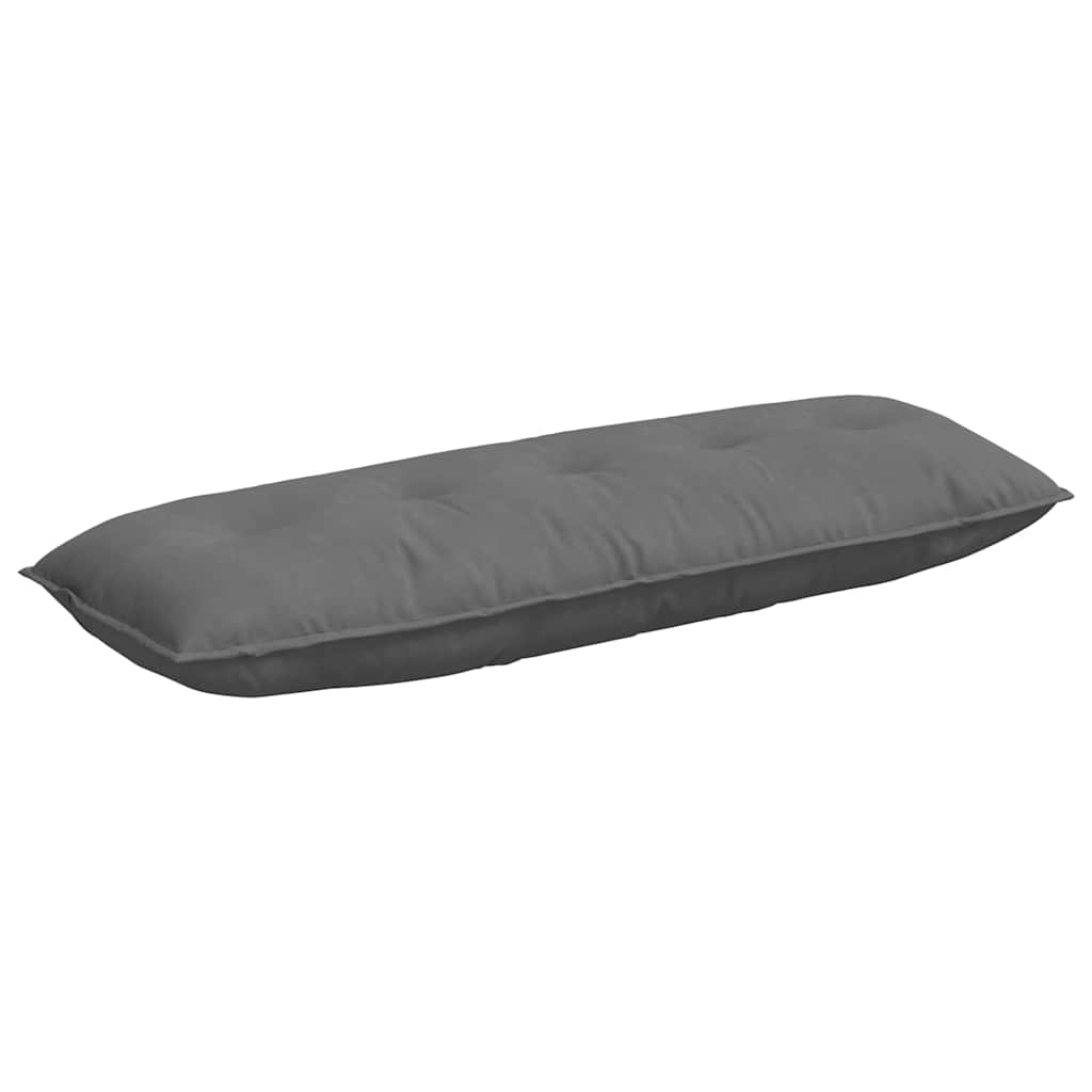 Cuscino per Schiena Grigio Scuro 140 x 50 cm