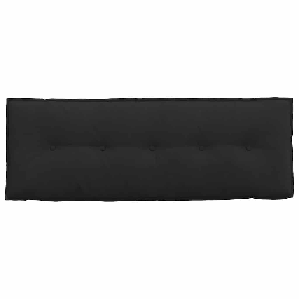 Cuscino per Schiena Nero 140 x 50 cm Tessuto in Microfibra