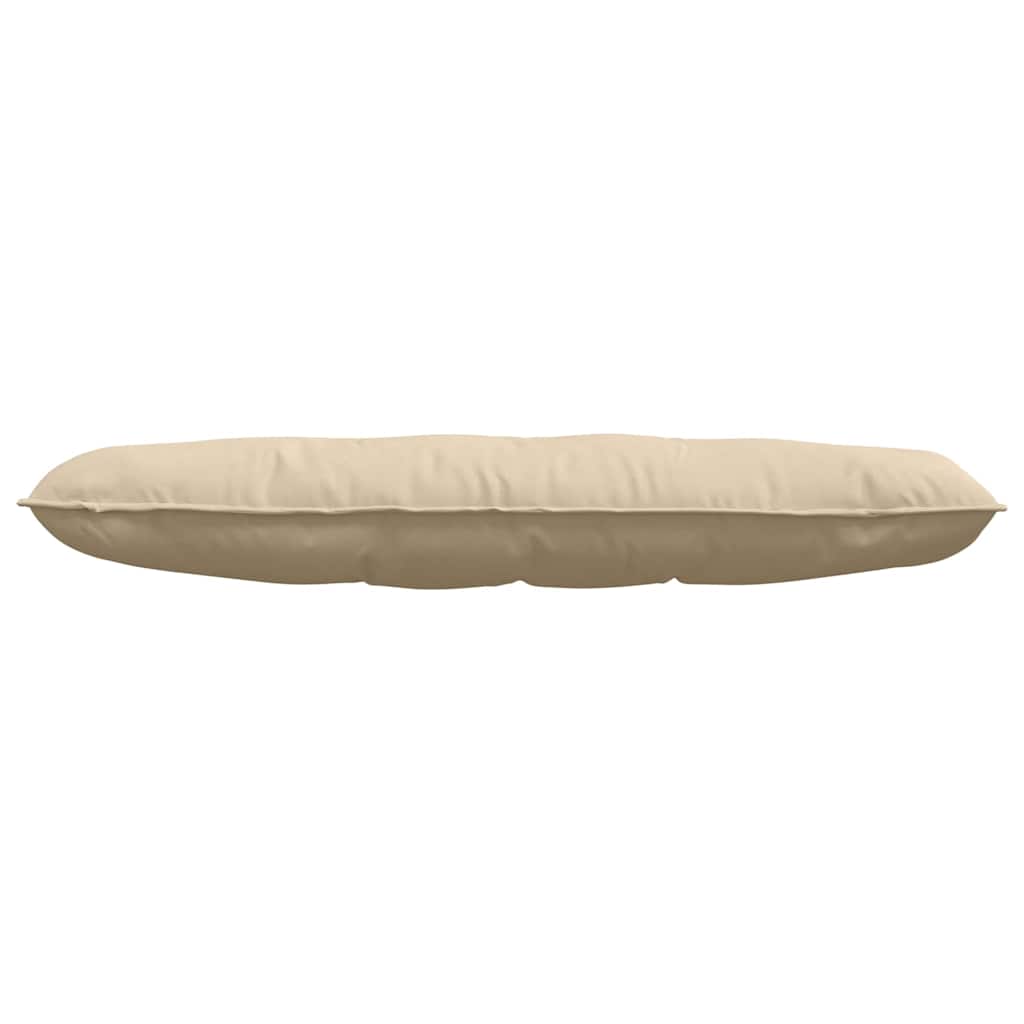 Cuscino per Schiena Crema 140 x 50 cm Tessuto in Microfibra