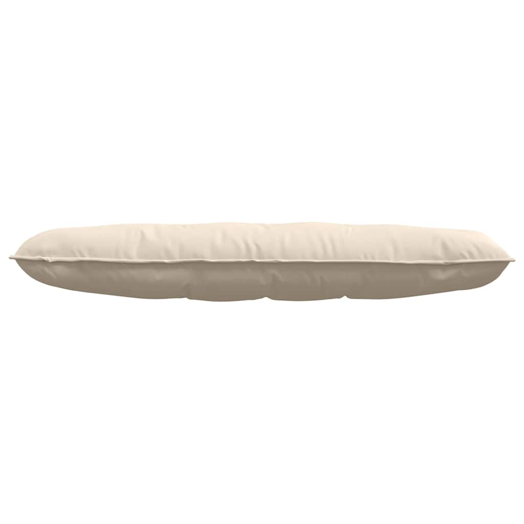 Cuscino per Schiena Beige 140 x 50 cm Tessuto in Microfibra
